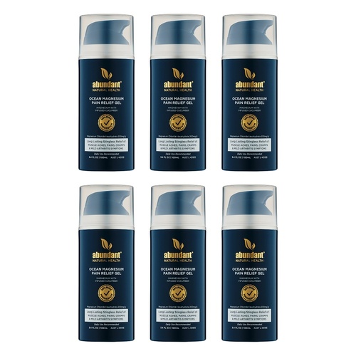 Abundant Ocean Magnesium Pain Relief Gel 100mL Pack of 6