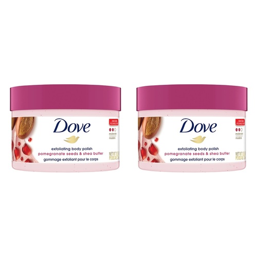Dove Exfoliating Body Polish Pomegranate & Shea Butter 298g Pack of 2