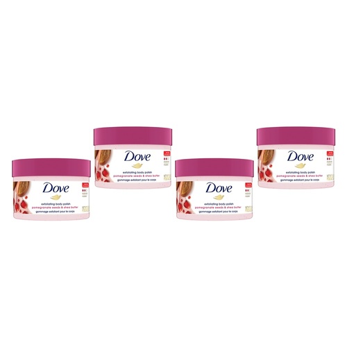 Dove Exfoliating Body Polish Pomegranate & Shea Butter 298g Pack of 4