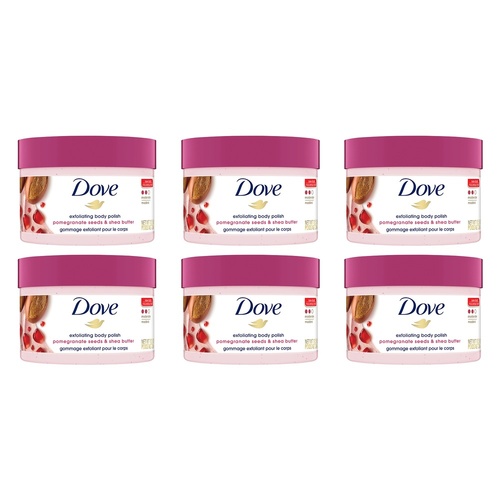Dove Exfoliating Body Polish Pomegranate & Shea Butter 298g Pack of 6