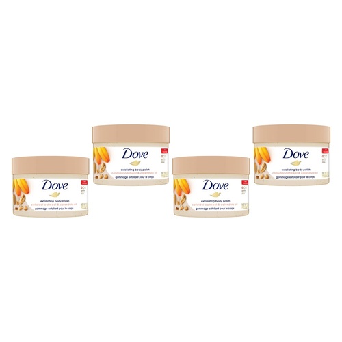 Dove Exfoliating Body Polish Colloidal Oatmeal & Calendula Oil 298g Pack of 4