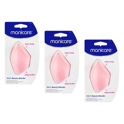 Manicare 3-in-1 Beauty Blender Pink x 6 Bundle of 3
