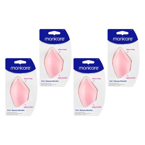 Manicare 3-in-1 Beauty Blender Pink x 6 Bundle of 4