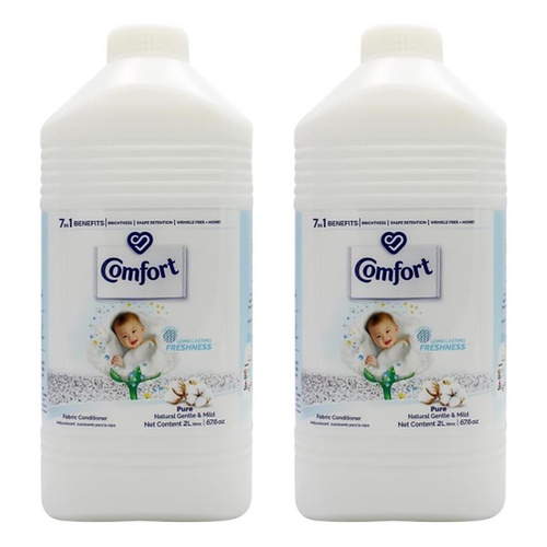 Comforts Fabric Conditioner Pure Natural Gentle & Mild 2L Pack of 2