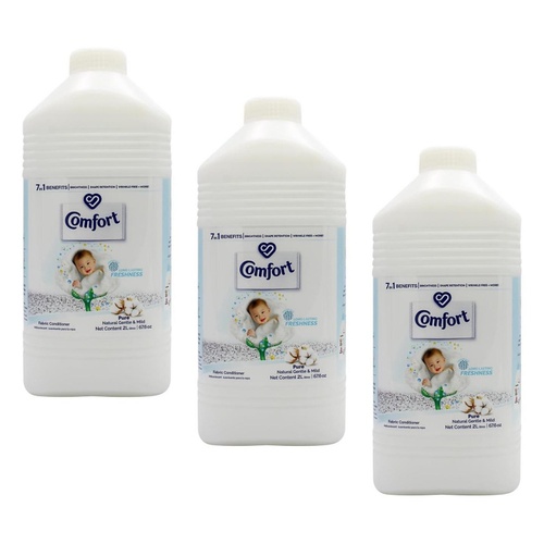Comforts Fabric Conditioner Pure Natural Gentle & Mild 2L Pack of 3