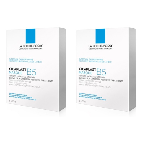 La Roche-Posay Cicaplast B5 Facial Sheet Masque 5 Pack Bundle of 2