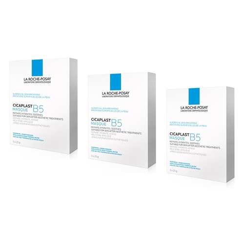 La Roche-Posay Cicaplast B5 Facial Sheet Masque 5 Pack Bundle of 3