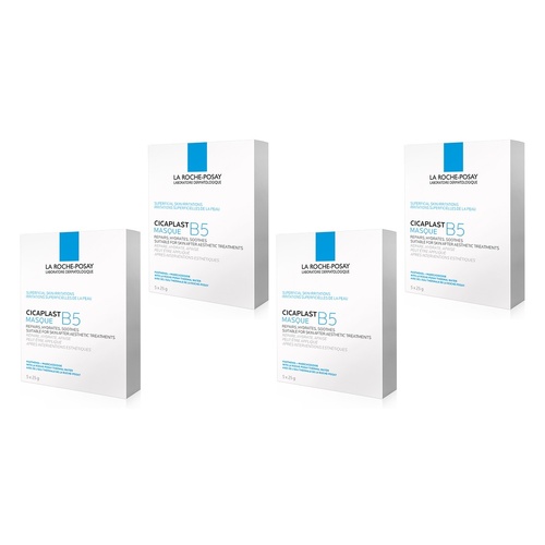 La Roche-Posay Cicaplast B5 Facial Sheet Masque 5 Pack Bundle of 4