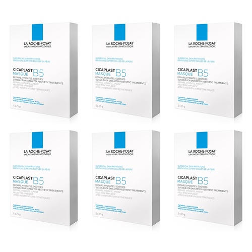 La Roche-Posay Cicaplast B5 Facial Sheet Masque 5 Pack Bundle of 6