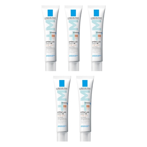 La Roche-Posay Effaclar Duo +M Unifiant Tinted Anti-Acne Moisturiser Pack of 5