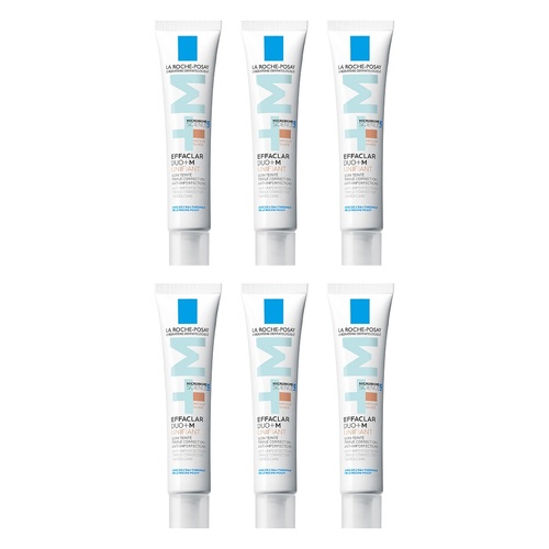 La Roche-Posay Effaclar Duo +M Unifiant Tinted Anti-Acne Moisturiser Pack of 6