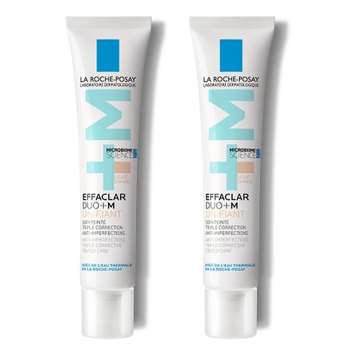 La Roche-Posay Effaclar Duo +M Unifiant Tinted Anti-Acne Moisturiser Pack of 2