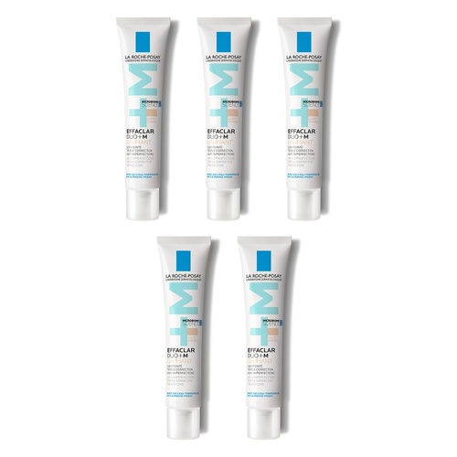 La Roche-Posay Effaclar Duo +M Unifiant Tinted Anti-Acne Moisturiser Pack of 5