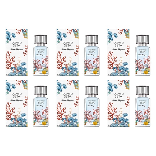 Ferragamo Oceani Di Seta Eau de Parfum 50mL Pack of 6
