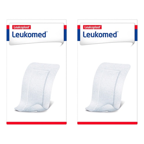 Leuko Leukomed T Sterile Wound Dressing 8cm x 15cm White 50 Pack Bundle of 2