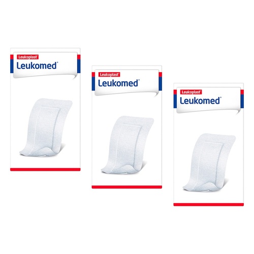 Leuko Leukomed T Sterile Wound Dressing 8cm x 15cm White 50 Pack Bundle of 3