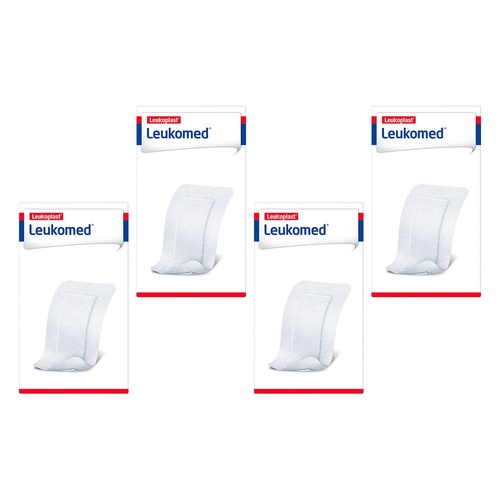 Leuko Leukomed T Sterile Wound Dressing 8cm x 15cm White 50 Pack Bundle of 4