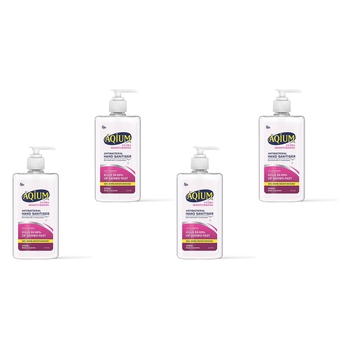 Ego Aqium Antibacterial Hand Sanitiser Ultra Hydrating 375mL Pack of 4
