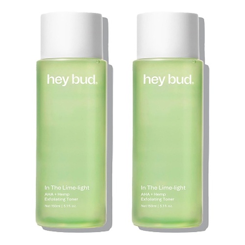 Hey Bud AHA + Hemp Exfoliating Toner 150mL Pack of 2