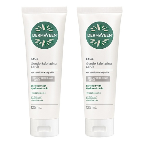 DermaVeen Face Gentle Exfoliating Scrub 125mL Pack of 2