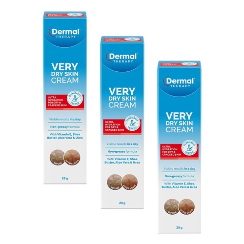 Dermal Therapy Very Dry Skin Cream 28g Pack of 3