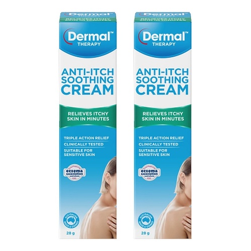 Dermal Therapy Anti-Itch Soothing Cream 28g Pack of 2