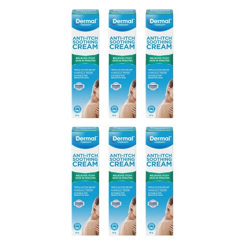 Dermal Therapy Anti-Itch Soothing Cream 28g Pack of 6