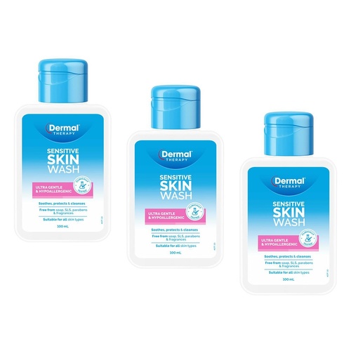 Dermal Therapy Sensitive Skin Wash 100mL Pack of 3