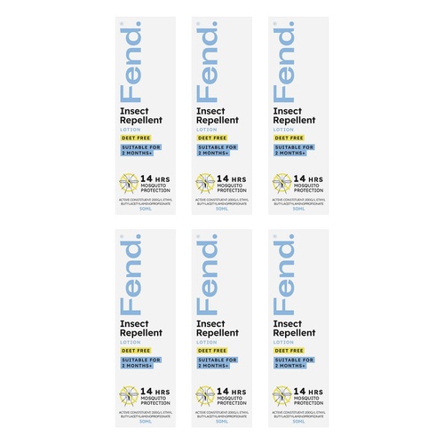 FEND Insect Repellent Lotion 50mL Pack of 6