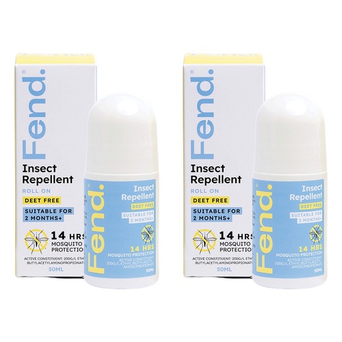 FEND Insect Repellent Lotion Roll On 50mL Pack of 2