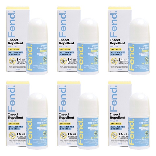 FEND Insect Repellent Lotion Roll On 50mL Pack of 6