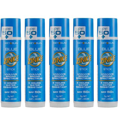 ZINKE SPF 50 Plus Blue Zinc Stick 5g Pack of 5