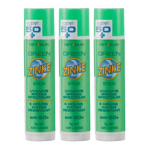 ZINKE SPF 50 Plus Green Zinc Stick 5g Pack of 3