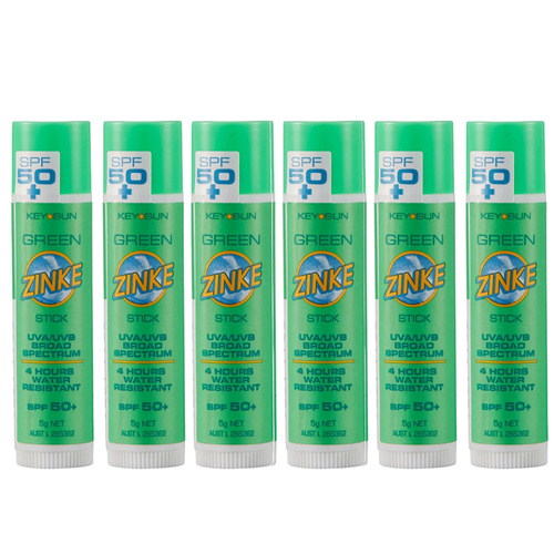 ZINKE SPF 50 Plus Green Zinc Stick 5g Pack of 6