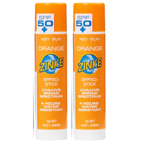 ZINKE SPF 50 Plus Orange Zinc Stick 5g Pack of 2