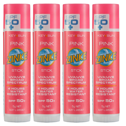 ZINKE SPF 50 Plus Pink Zinc Stick 5g Pack of 4