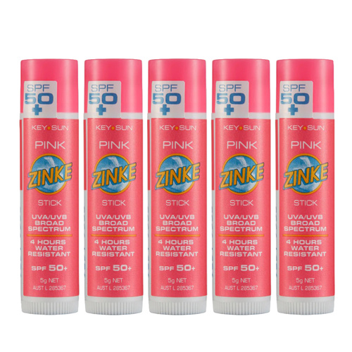 ZINKE SPF 50 Plus Pink Zinc Stick 5g Pack of 5