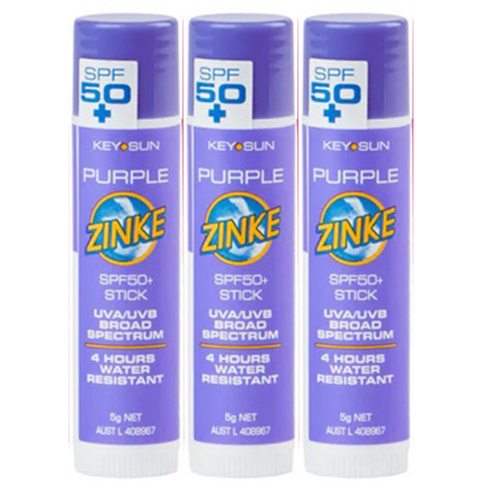 ZINKE SPF 50 Plus Purple Zinc Stick 5g Pack of 3