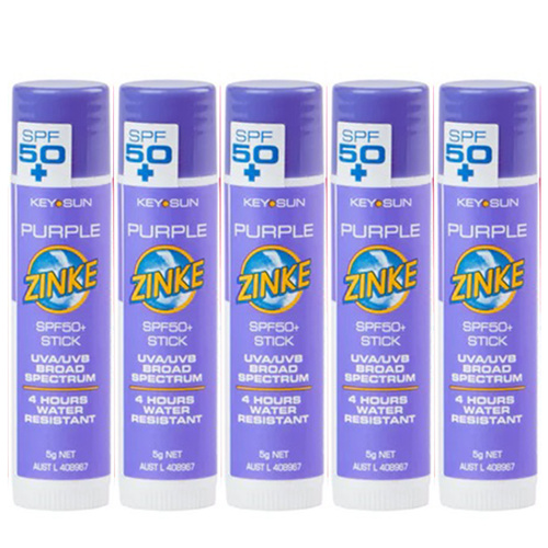 ZINKE SPF 50 Plus Purple Zinc Stick 5g Pack of 5