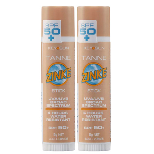 ZINKE SPF 50 Plus Tanne Zinc Stick 5g Pack of 2