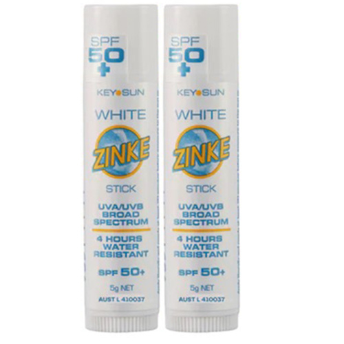 ZINKE SPF 50 Plus White Zinc Stick 5g Pack of 2