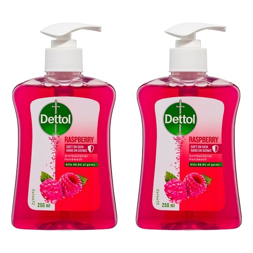 Dettol Antibacterial Liquid Hand Wash Raspberry 250mL Pack of 2