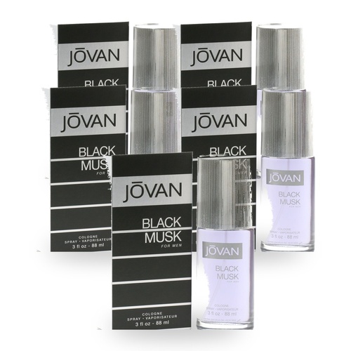 Jovan Black Musk for Men Eau De Cologne EDC Spray 88ml Pack of 5