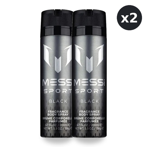 Messi Sport Black Body Spray 200ml Pack of 2