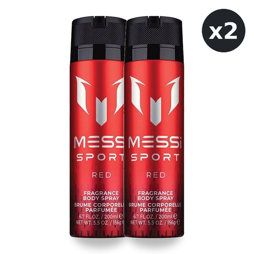 Messi Sport Red Body Spray 200ml Pack of 2
