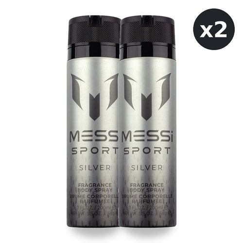 Messi Sport Silver Body Spray 200ml Pack of 2