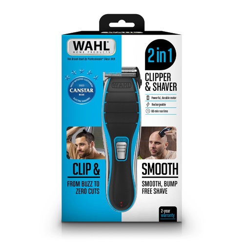 Wahl Clip & Smooth 2-in-1 Hair Clipper and Shaver