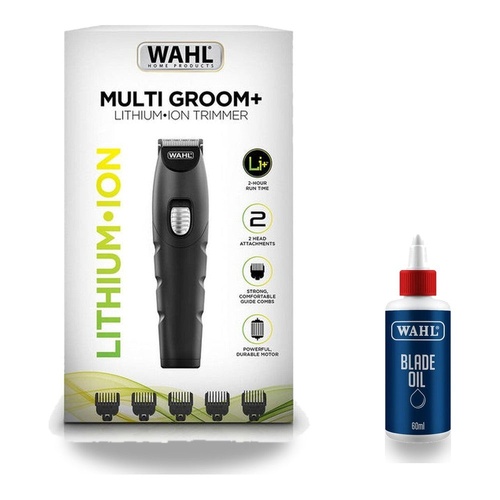 Wahl Multi Groom+ Lithium-Ion Trimmer + Blade Oil Care Kit