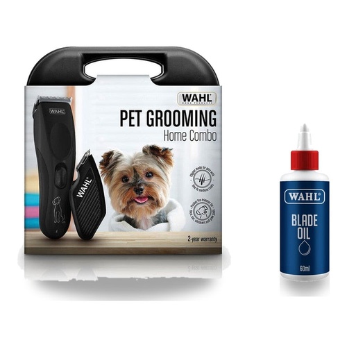Wahl Pet Grooming Home Combo Clipper and Trimmer + Blade Oil Care Kit