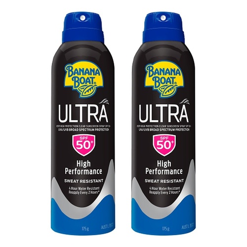 Banana Boat Ultra Clear Spray SPF50+ 175g Pack of 2